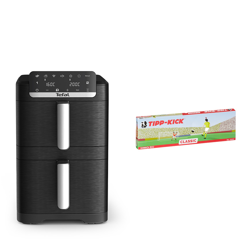Tefal Deal: Easy Fry Crispy Stack - Mit GRATIS Tipp-Kick-Spiel im Wert von 44 90 €
